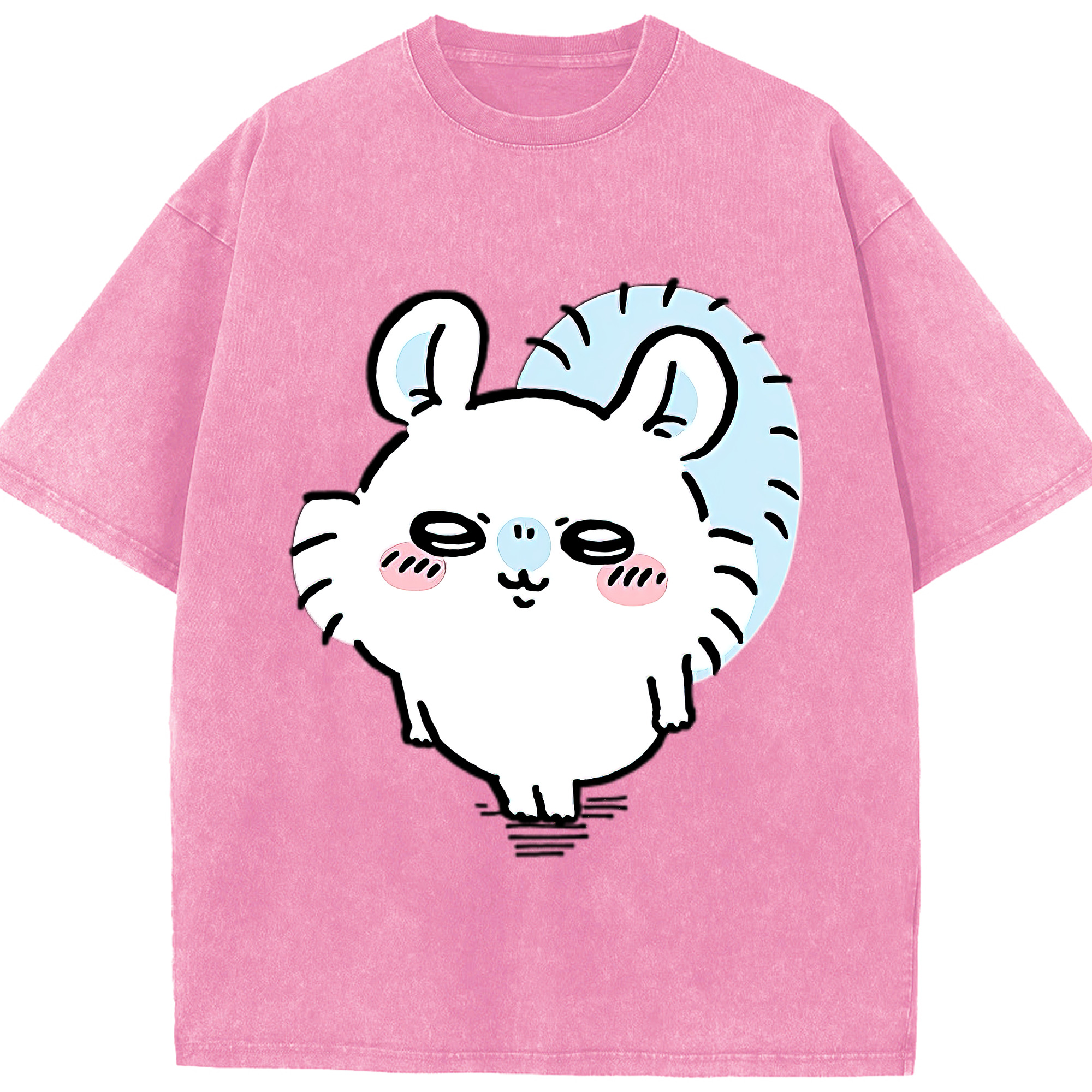 （画像用） ちいかわ モモンガ Chii-kawa Momonga 綿100% ヴィンテージ風 半袖Tシャツ（フロントプリント）